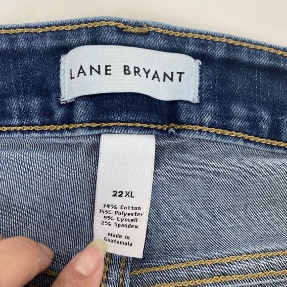 LANE BRYANT Women’s Mid Rise Wide Leg Jeans Size 22 XL  Blue‎ Stretch Comfort - Picture 13 of 15